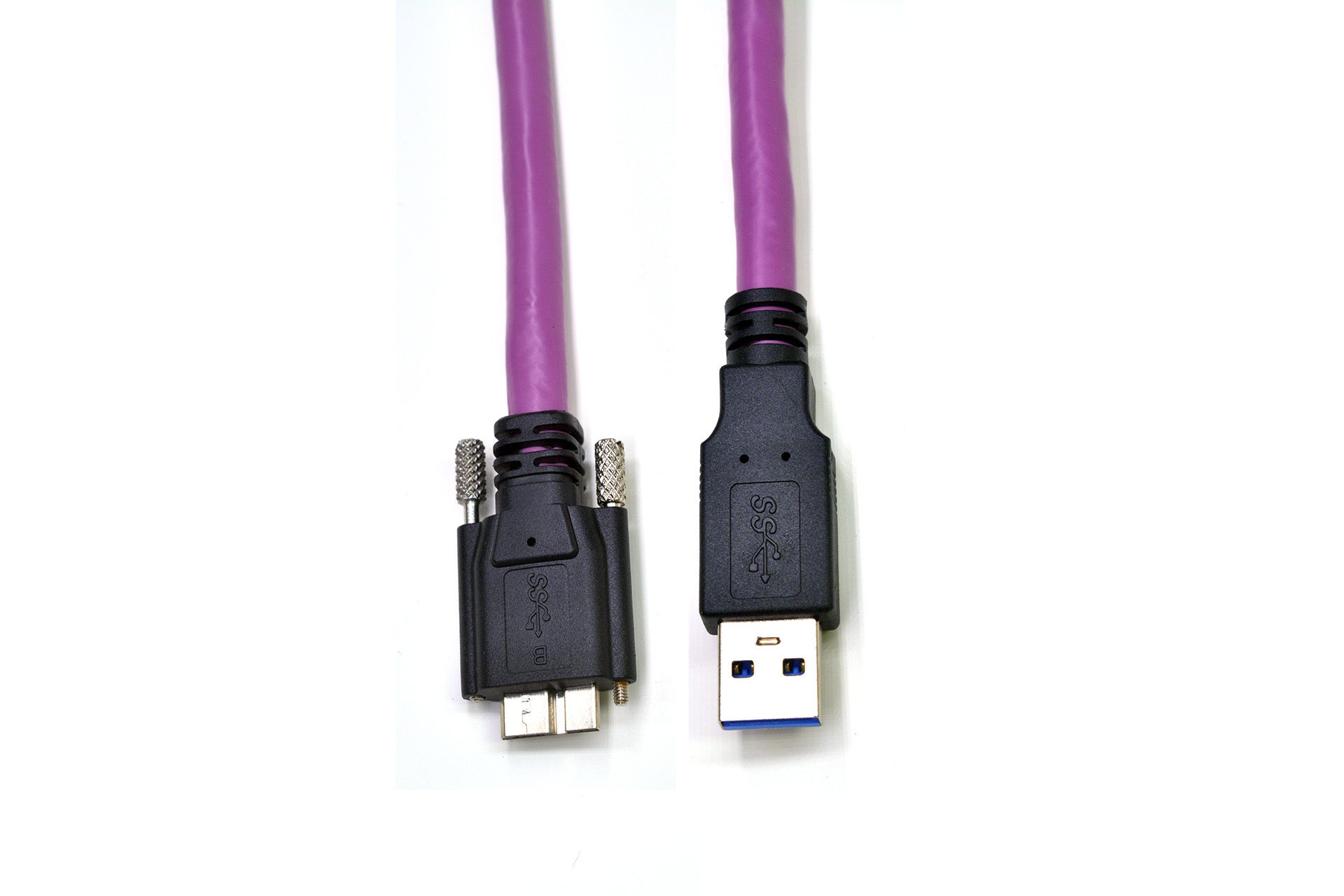 USB3.0 סוג A לכבלים מיקרו-B עם ברגים נעילים